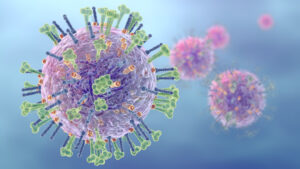 Influenza virus, medically illustration